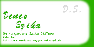 denes szika business card